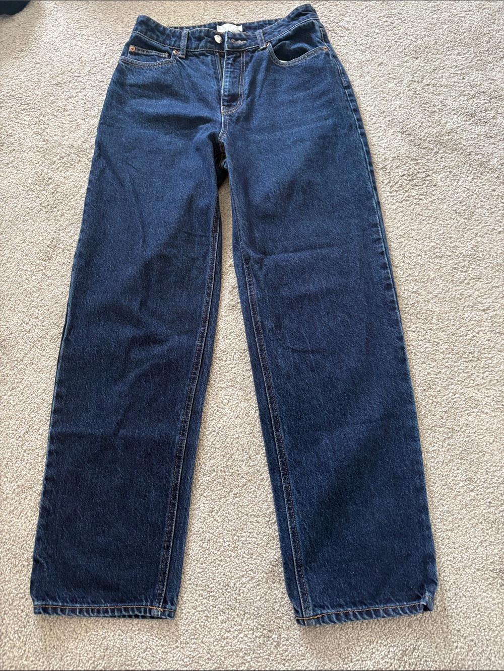 H&M Dark Blue Straight-Leg Jeans